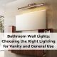 Bathroom Wall Lights: Choosing the Right Lighting for Vanity and General Use