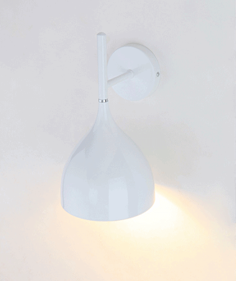 Single Tulip Wall Lamp - White