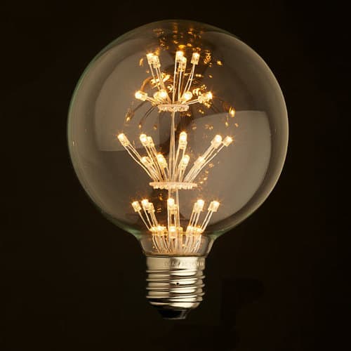 LED Edison Bulbs – G95 Globe Starry Night (Pack of 3, 6, 9, 12)