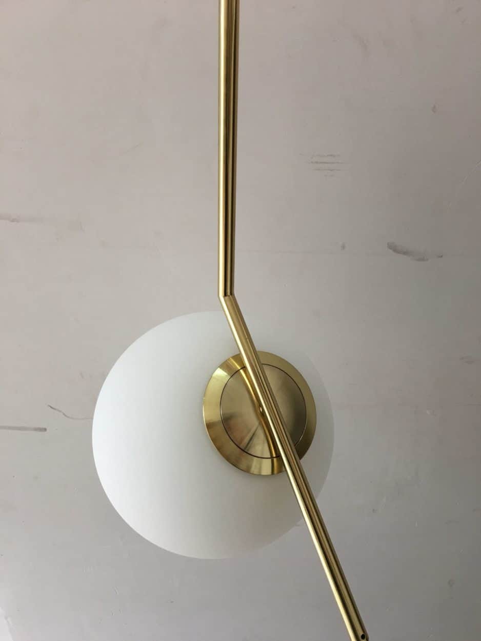 brass sphere pendant light