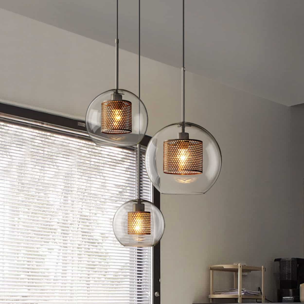 modern clear glass pendant light