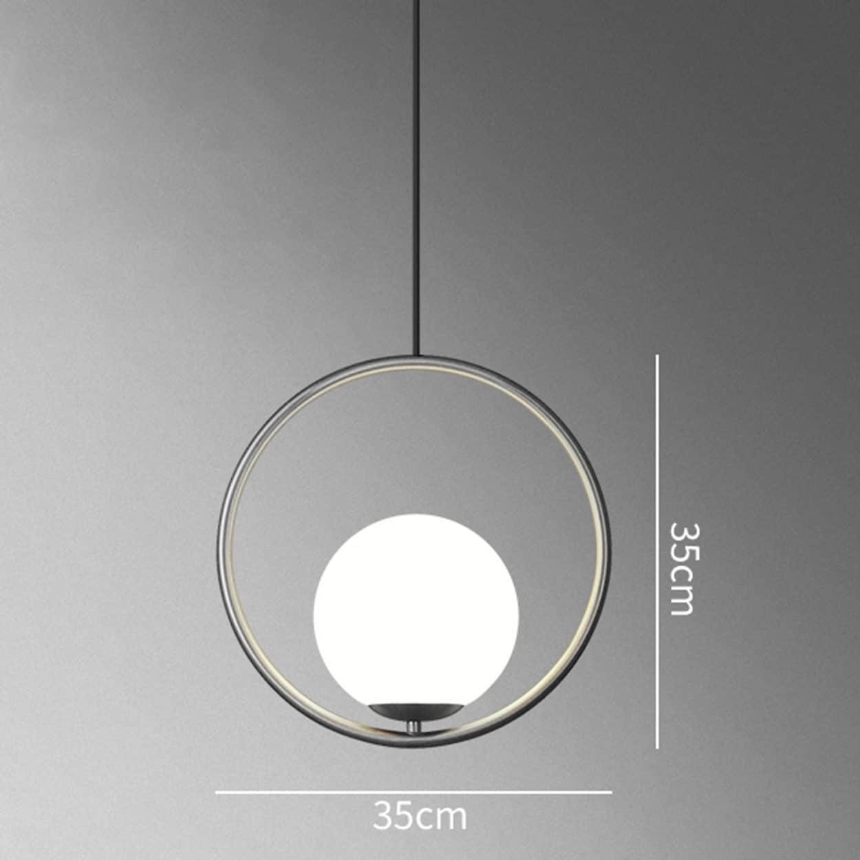 large glass orb pendant light