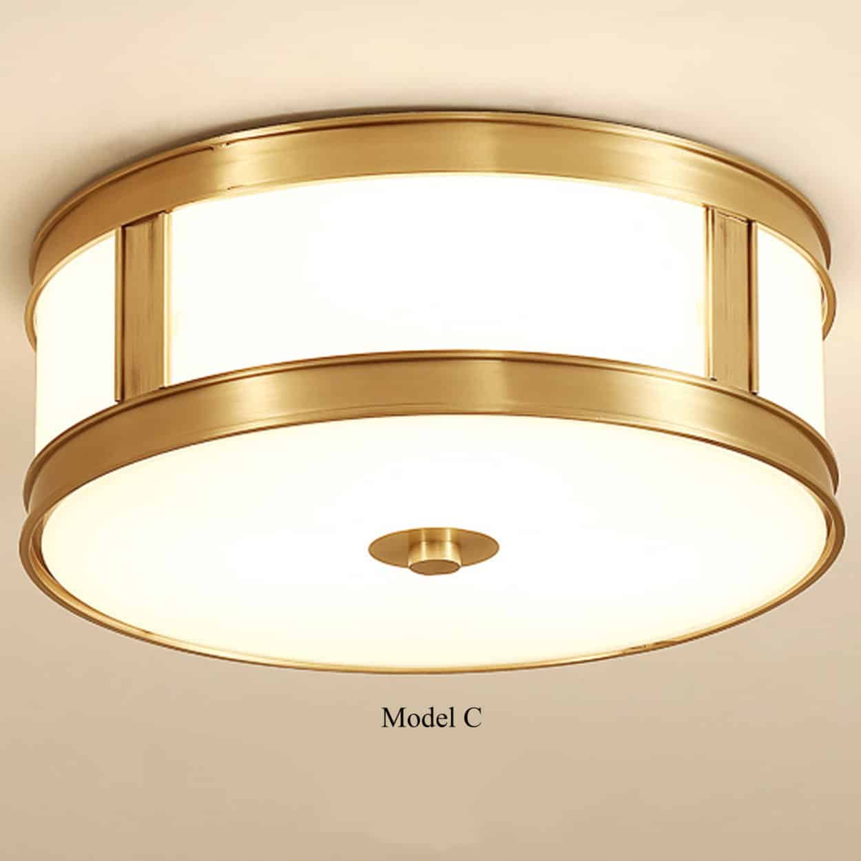 brass ceiling light fixture