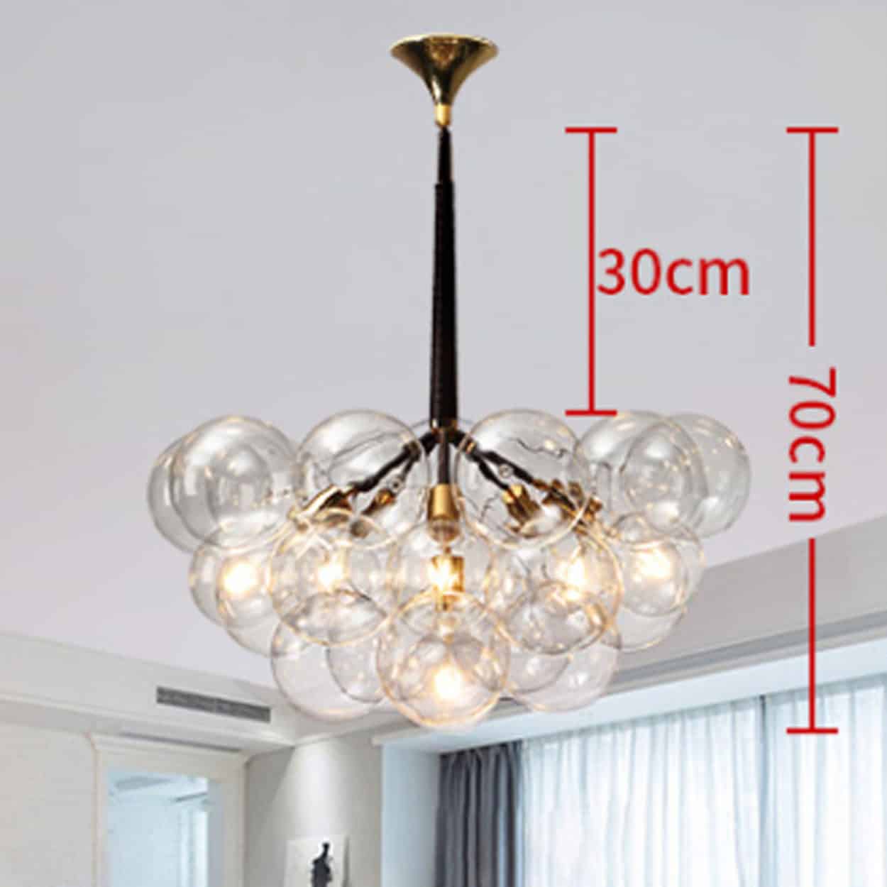 modern glass ball pendant light