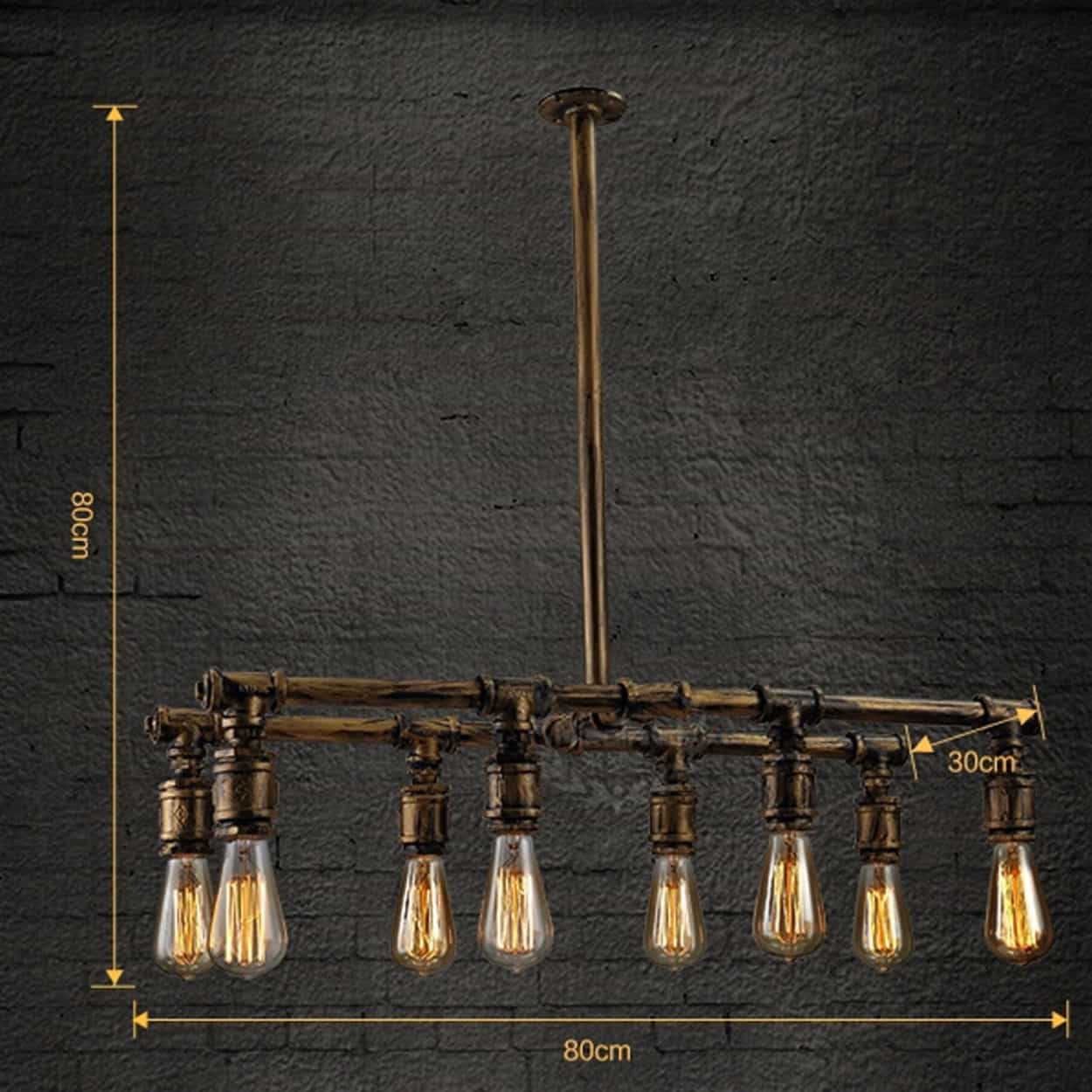 brass pipe light fixture