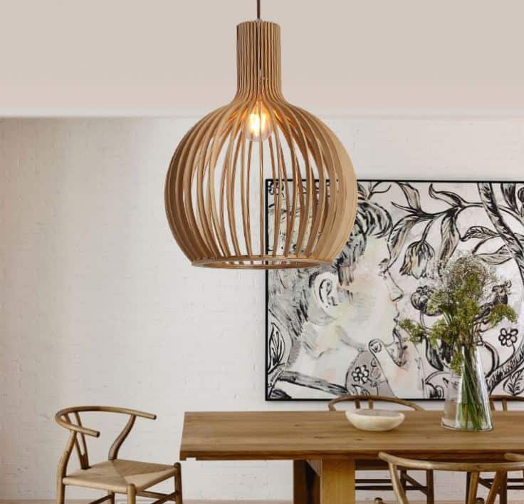 timber pendant lights