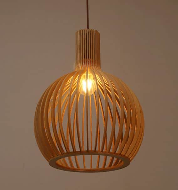 timber pendant light