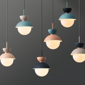 coloured ceiling pendant