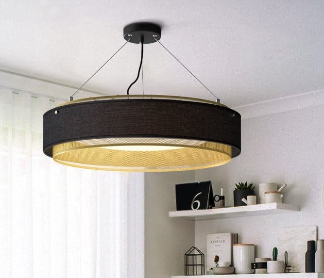 drum pendant light with diffuser