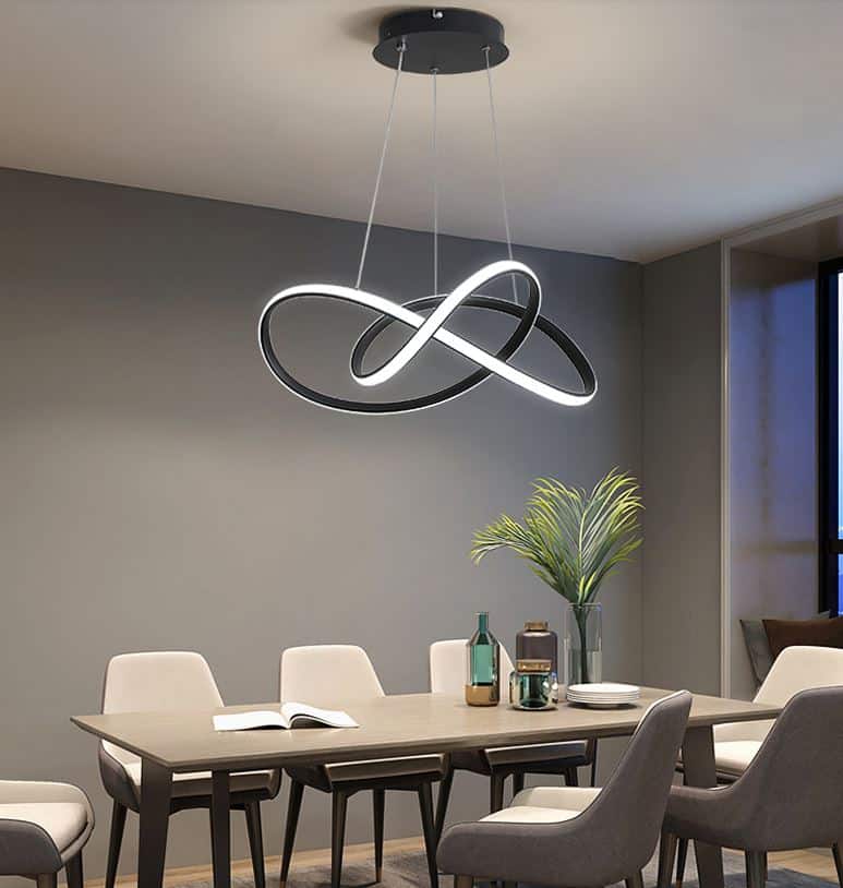 curved pendant light