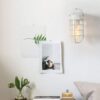 Mariniin Industrial Caged Wall Lamp - bedroom caged wall lamp