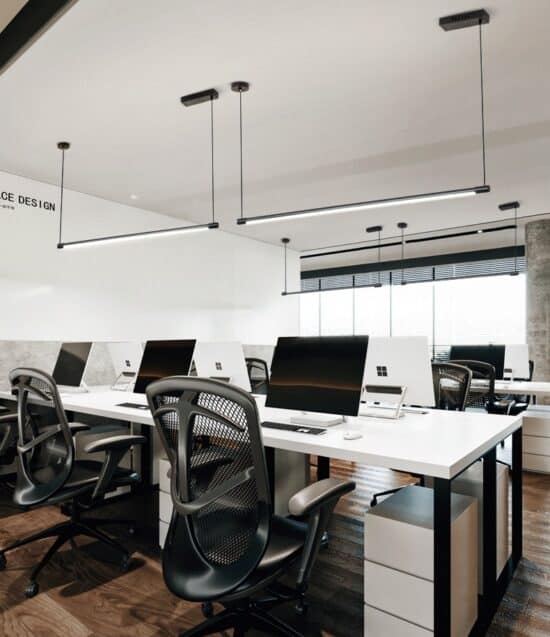 Reondar Slim Sleek Tube Linear Pendant Light | Screed