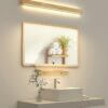 Absalomit Scandinavian Wooden Sleek Bar Wall Lamp - bathroom wall