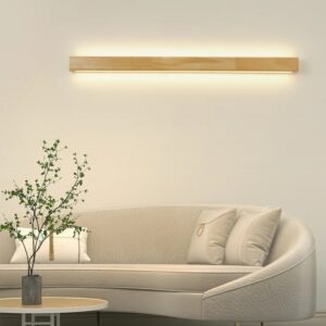 Absalomit Scandinavian Wooden Sleek Bar Wall Lamp - living room