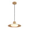 Alfvinor Scandinavian Pot-Lid Pendant Lamp - wooden pendant light