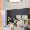 Amanrek Wooden Round Flush Mount Ceiling Light - childernroom lamp