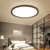 Amanrek Wooden Round Flush Mount Ceiling Light - children room lamp