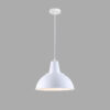 Anviro Industrial Dome Pendant Lamp - White