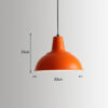 Anviro Industrial Dome Pendant Lamp - orange