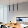 Bambuusi Cylindrical Pendant Lamp - dining