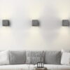 Clement Square Twin Shine Cement Wall Lamp - living room wall lamp