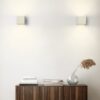 Clement Square Twin Shine Cement Wall Lamp - study room wall lamp