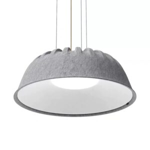 Crufarnha Felt Dome Pendant Lamp - grey felt pendant