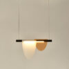 Eugentic Light and Shadow Pendant Lamp - amber coloured lamp