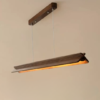 Faylinda Wooden Linear Pendant Lamp - brown light pendant lamp