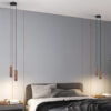 Frejre Minimalist Wood Long Tube Hanging Lamp - bedroom pendant light