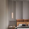 Frejre Minimalist Wood Long Tube Hanging Lamp - bedside pendant light