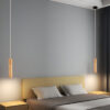 Frejre Minimalist Wood Long Tube Hanging Lamp - hotel room pendant