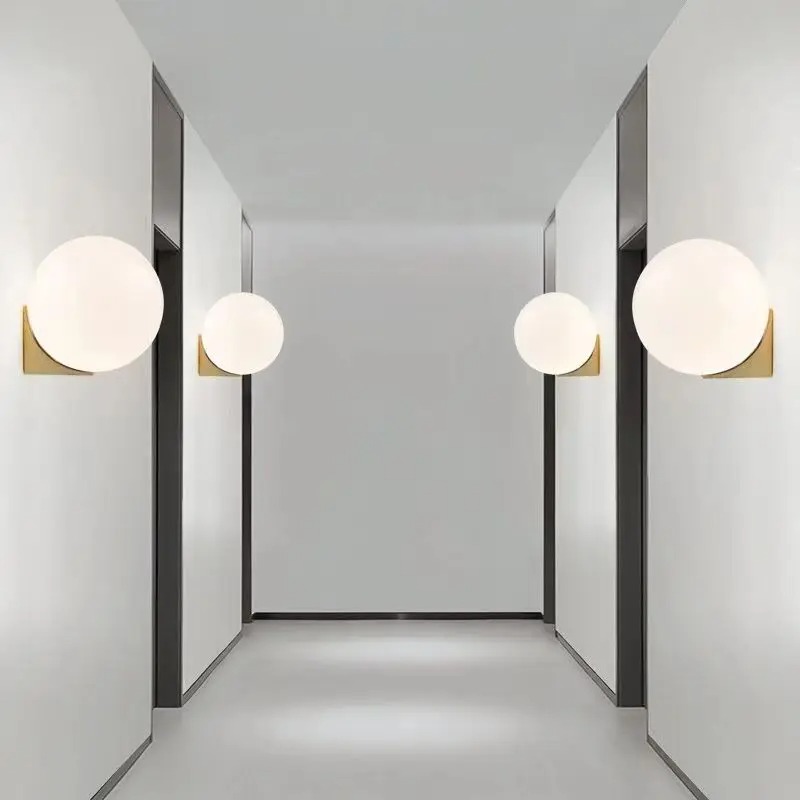 GREGERS Modern Pearl Ball Wall Lamp - corridor lamp