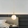 Gasimmo Glass Round Globe Pendant Light - bedside pendant lamp