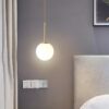 Gasimmo Glass Round Globe Pendant Light - hotel room pendant