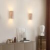 Holmquist Wabi-Sabi Travertine Stone Wall Lamp - bedroom stone wall