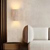 Holmquist Wabi-Sabi Travertine Stone Wall Lamp - cafe wall lamp