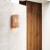 Holmquist Wabi-Sabi Travertine Stone Wall Lamp - entrance wall stone