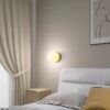 Ingvild Round Frosted Globe Wall Lamp - bedside lamp