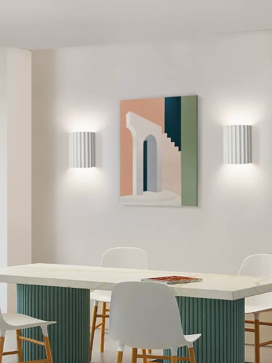 Jonsson Modern Coloured Grooves Wall Lamp - studyroom-lights