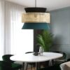 Kresyman Rattan and Cloth Multi-tier Pendant Lamp - Dinig pendant