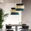 Kresyman Rattan and Cloth Multi-tier Pendant Lamp - Guest pendant