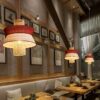 Kresyman Rattan and Cloth Multi-tier Pendant Lamp - Resturant