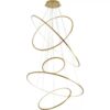 Laloopor Multiple Rings Pendant Light - Golden - pendant lamp