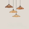 Lefa Scandinavian Natural Wood Flaps Pendant Light - hotel table