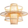 Rattana Bamboo UFO-Shaped Pendant Lamp - bamboo pendant lamp