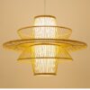 Rattana Bamboo UFO-Shaped Pendant Lamp - rattan pendant lamp