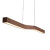 Reefornna Natural Wave Wood Linear Hanging Lamp- brown pendant