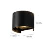 Rusanoe Wall Lamp - dimensions