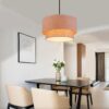 Varejona Double Layer Cloth Drum Pendant Lamp - cafe pendant lamp